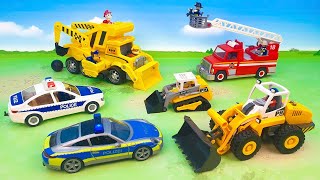 Полицейская машина Бульдозер Экскаватор Грузовик - самые новые игрушечные видео.