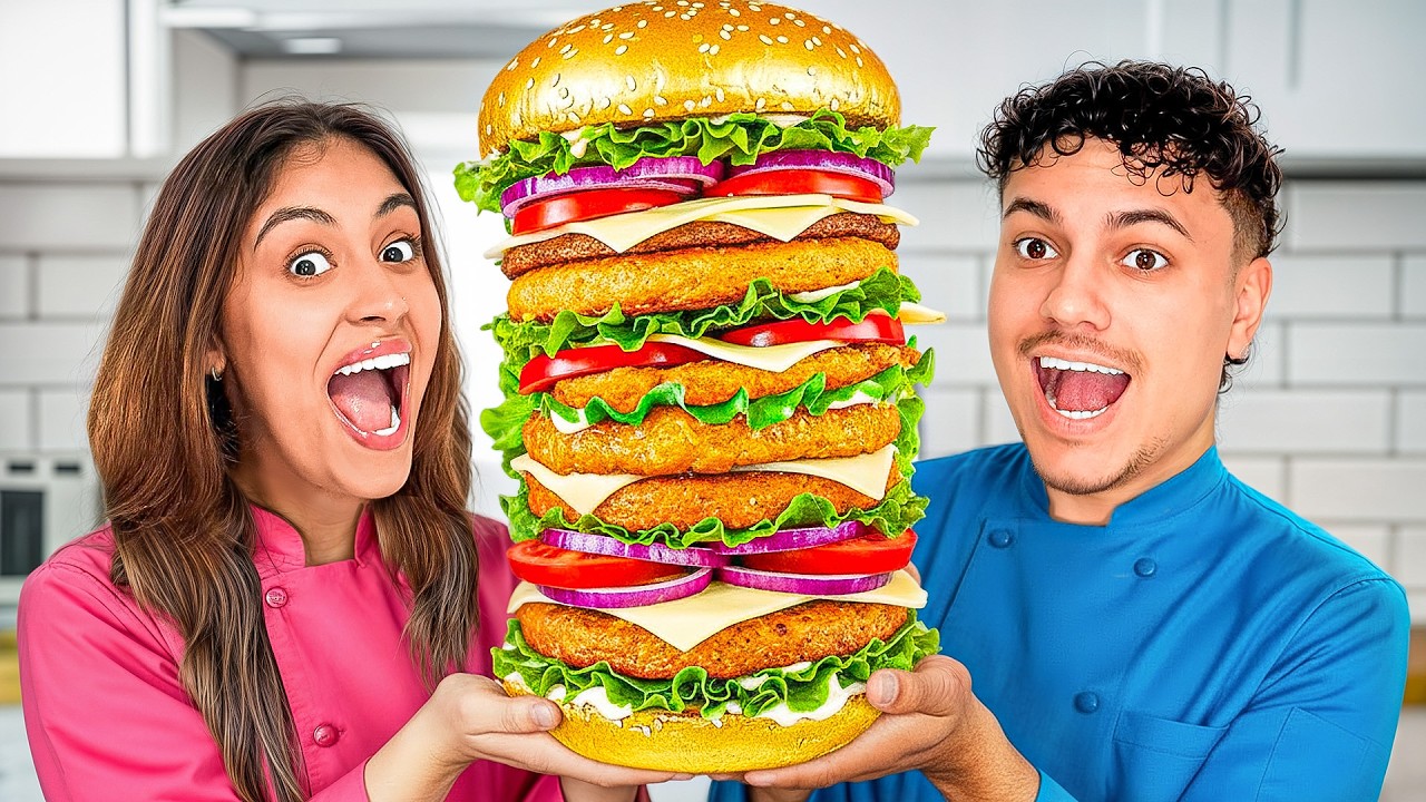 FIZEMOS O MELHOR HAMBURGUER DO MUNDO... FICOU GIGANTE!