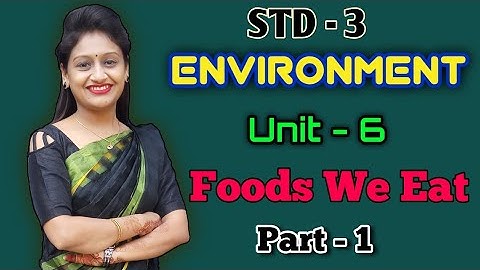 Std.3|Environment|Unit-6|Foods We Eat|Part-1|By Krishna Panchal