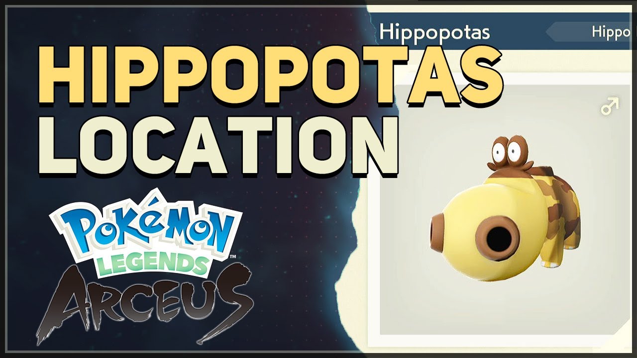 Hippopotas Location Pokemon Legends Arceus - YouTube