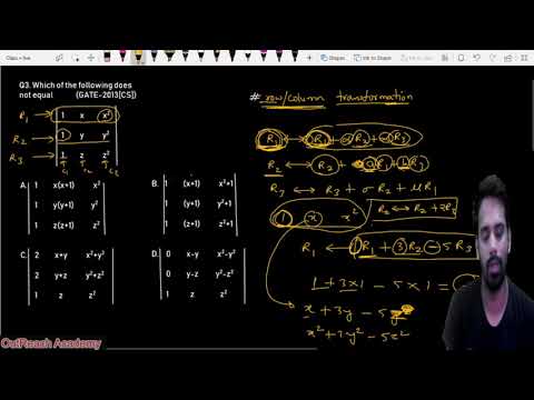 2. Linear algebra | Row and Column Transformation | Interchanging rows ...