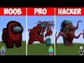 NOOB VS PRO VS HACKER Minecraft Pixel art✨Among Us in Minecraft