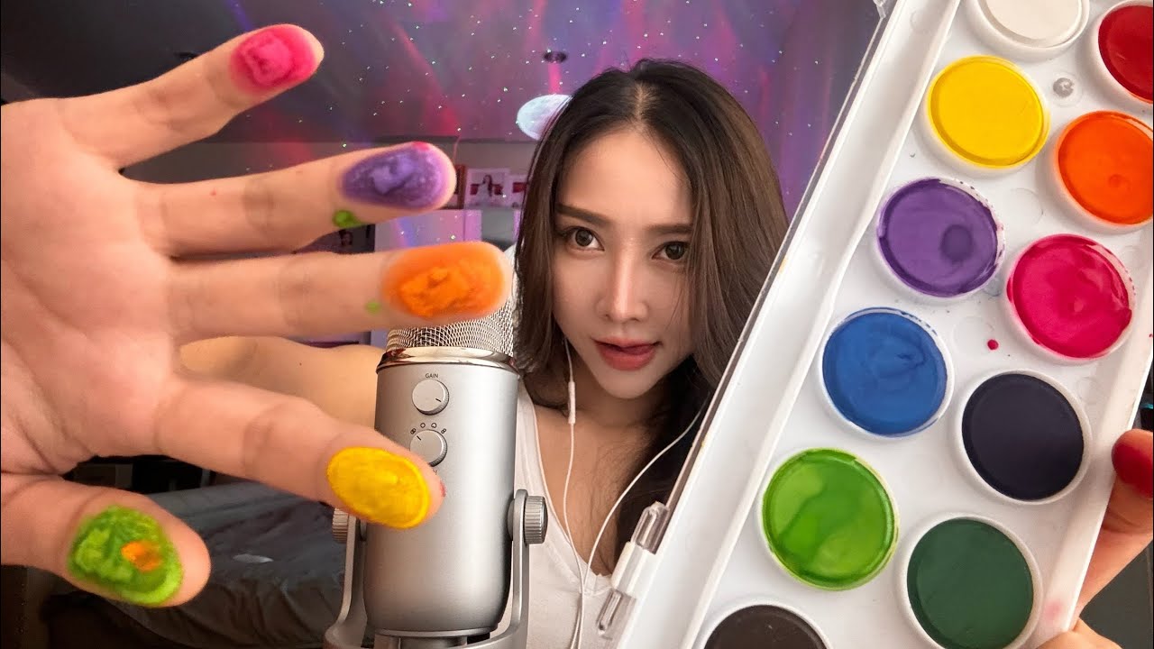 ASMR spit painting 🎨 you face