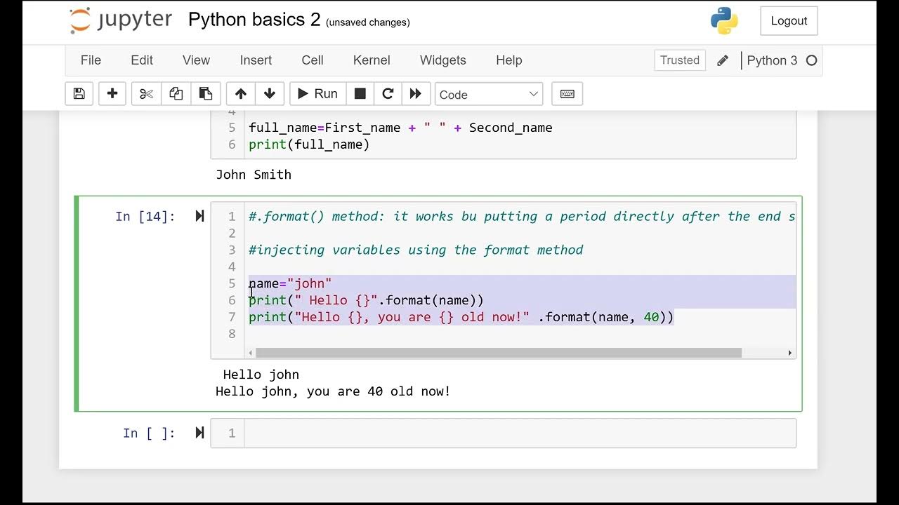 Python Basics, String Manipulation Concatenation, Format, Slicing ...