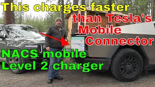 NACS EVGOER 40 Amp EVSE charges Tesla and Cybertruck faster than Tesla Mobile Connector