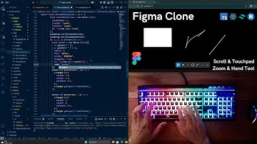 ASMR Programming - Figma clone - [Scroll and Touchpad Zoom & Hand Tool] - No talking