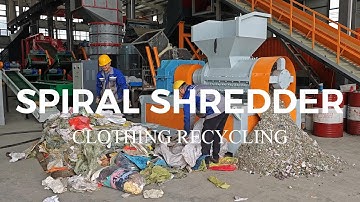 ♻️ Spiral-Type Shredder for Jumbo Bags & Soft Material Recycling | Anti-Clogging, High Efficiency