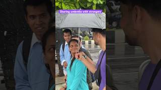 Sharing umbrella with strangers #shortvideo #shortsvideo #prank