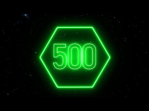 Green sota neon timer 500 seconds (countdown)