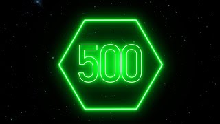 Green sota neon timer 500 seconds (countdown)