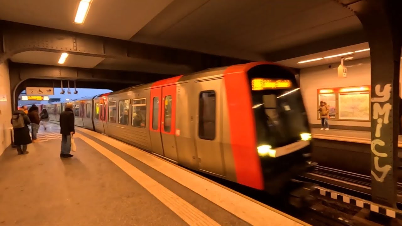 Hamburg U-Bahn U3 Ride - Landungsbrücken to Feldstraße | Germany | 20/11/24