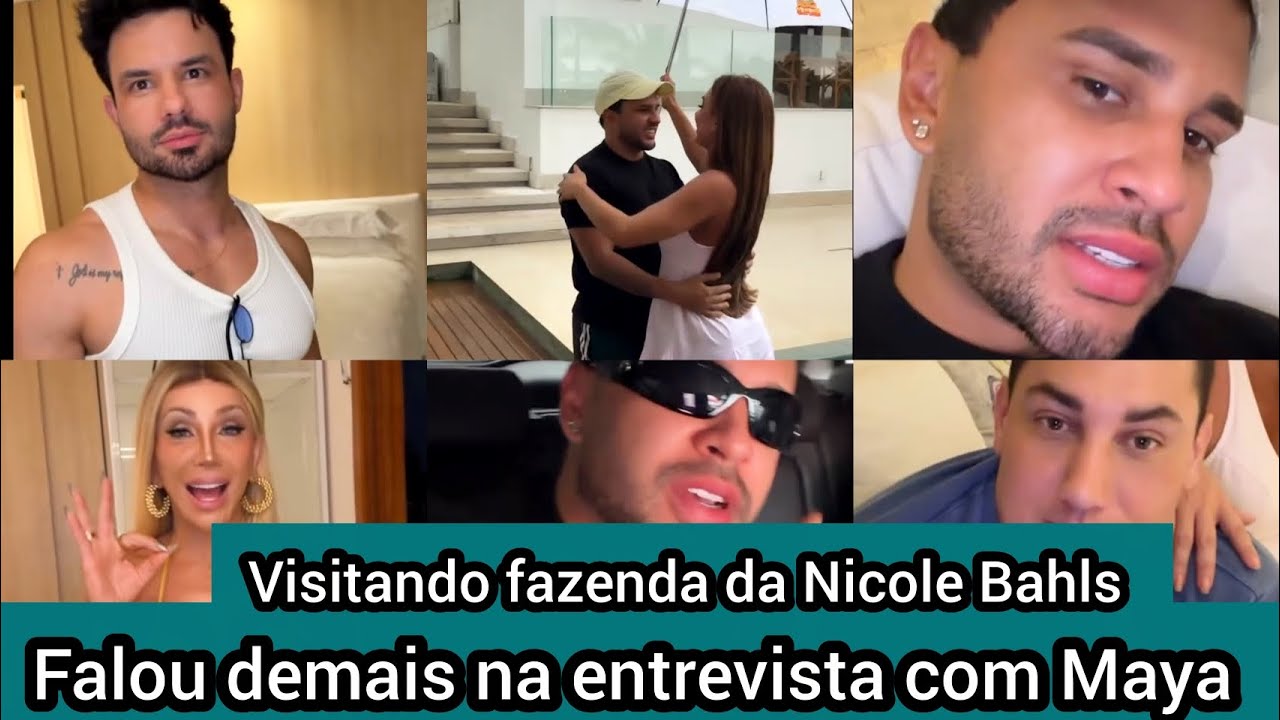 Lucas Guimarães visita Nicole Bahls no sítio e encontra vários amigos -  Se arrepende de entrevista