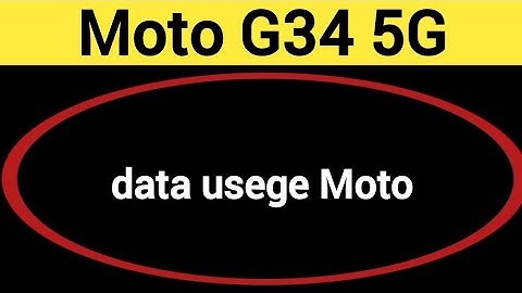 How to set data usege Moto G34 5G, data limit Kaise lagaen