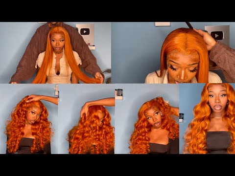 GINGERSNAP🧡 FRONTAL INSTALL |CURLY Q BABYHAIRS| SILKY STRAIGHT +BIG FLUFFY CURLS |ft HURELA HAIR