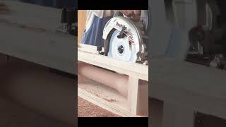 Making a round bar from hardwood with a circular saw #shorts