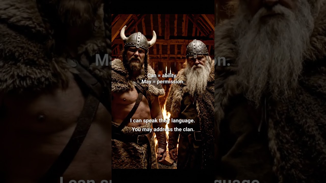 Can vs May Explained by Vikings ⚔️ | LangCompanion Grammar 