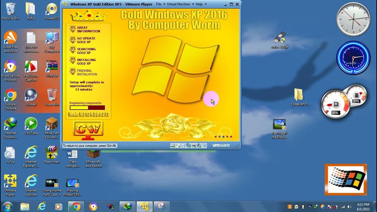 Installing Windows XP Gold Edition YouTube