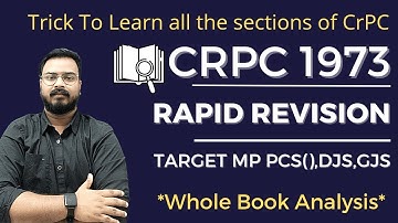 Complete CrPC | Criminal Procedure Code1973 Lectures By Sonu Sir | Target MP PCS(J),DJS,GJS | Part-1