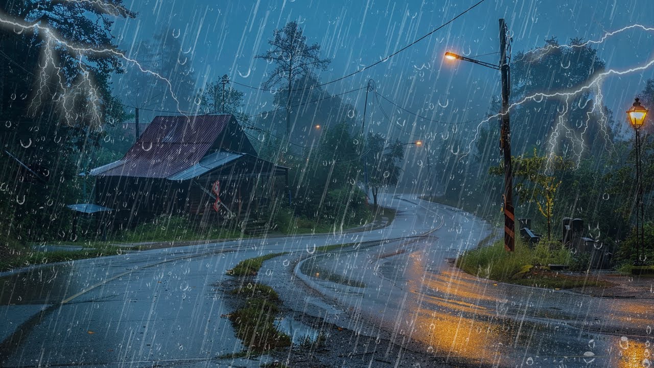 Lluvia Relajante Para Dormir | Sonido de Lluvia y truenos Intensa ...