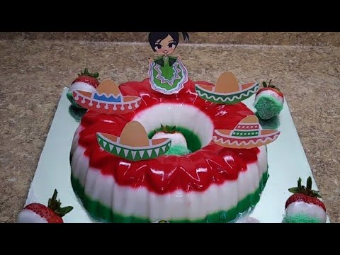 Gelatina Viva Mexico!?/ Gelatina Patriotica / Gelatina Tricolor - YouTube