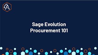 Sage Evolution Procurement 101