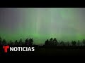 La tormenta magnética de alta intensidad genera hermosas auroras boreales | Noticias Telemundo