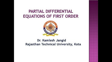 Lecture-1: |Partial differential equations of first order| Quasi-linear PDE| Lagrange