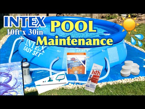 INTEX EASY SET 10ft x 30in POOL MAINTENANCE TIPS & FREQUENTLY ASKED QUESTIONS! 💦🏊🏽‍♀️