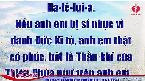 LỜI CHÚA THỨ BẢY TUẦN XIV THƯỜNG NIÊN 15/7/2023