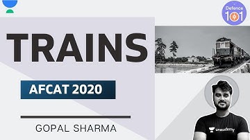 Trains (Part -1) 🚋 | Mathematics for AFCAT 2020 | Gopal Sharma