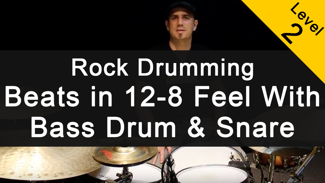 [Rock Drumming] Beats in 128 Feel With Bass Drum & Snare in the Middle