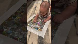 Sensory Ideas for babies #5monthsold #sensorybag #activitiesforbabies #fyp #easycraft #diymom #baby