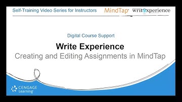 Write Experience MindApp – Creating and Editing Assignments in MindTap