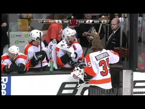 BRIAN BOUCHER Storms off after Nathan Horton GOAL!...
