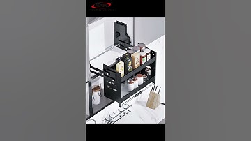 Cabinet Lifting Basket Buffer Pull-Down Shelves #shorts #cabinet #kitchen