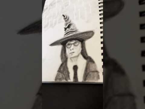 Drawing from movies day 11/30: Harry Potter #30daychallenge #sketchbook #harrypotter #charcoalart