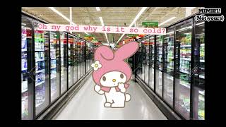 Kuromi, my melody, Pompompurin, and cinnamoroll go grocery shopping (made in capcut) DONT REPOST!