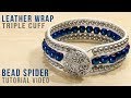 Leather Wrapped Triple Cuff Bracelet - Easy DIY Jewelry Tutorial