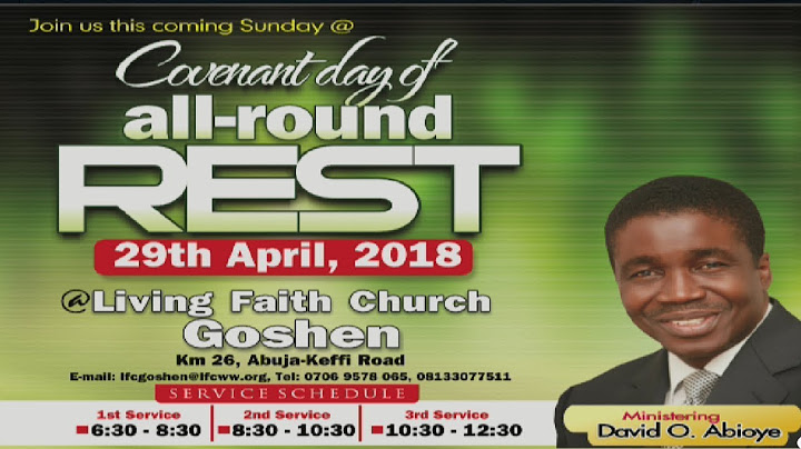 Covenant Day of All Round Rest (1st Service ) April 29, 2018