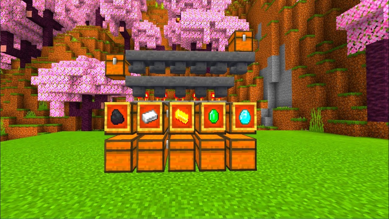 Minecraft Automatic Sorting machine || MINECRAFT (PE/ JAVA / BEDROCK ...