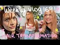 WEEKLY VLOG #169 | COME TO THE SALON WITH ME! RED BACK TO BLONDE TRANSITION | AD | EmmasRectangle