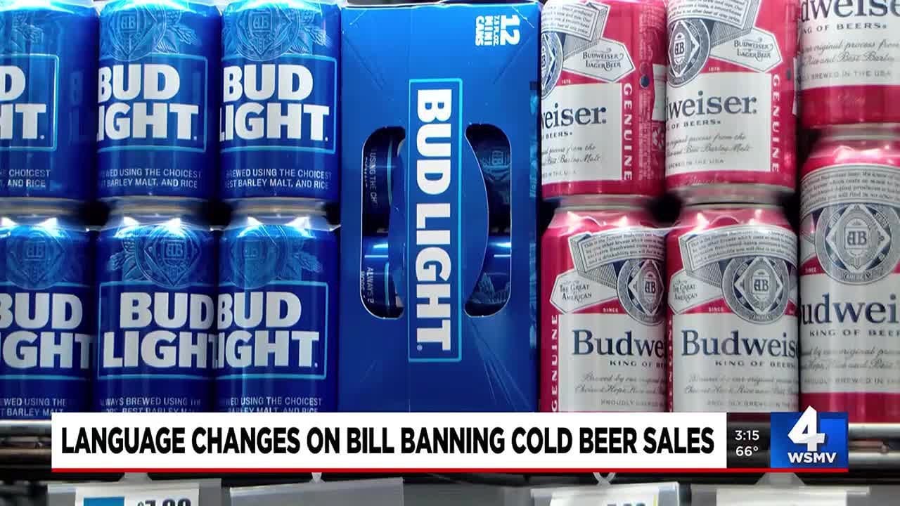 Language changes on bill banning cold beer sales
