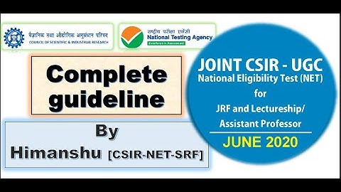 CSIR UGC NET june 2020 Online Form / How to Fill CSIR NET Online Form 2020 / CSIR UGC NET Form
