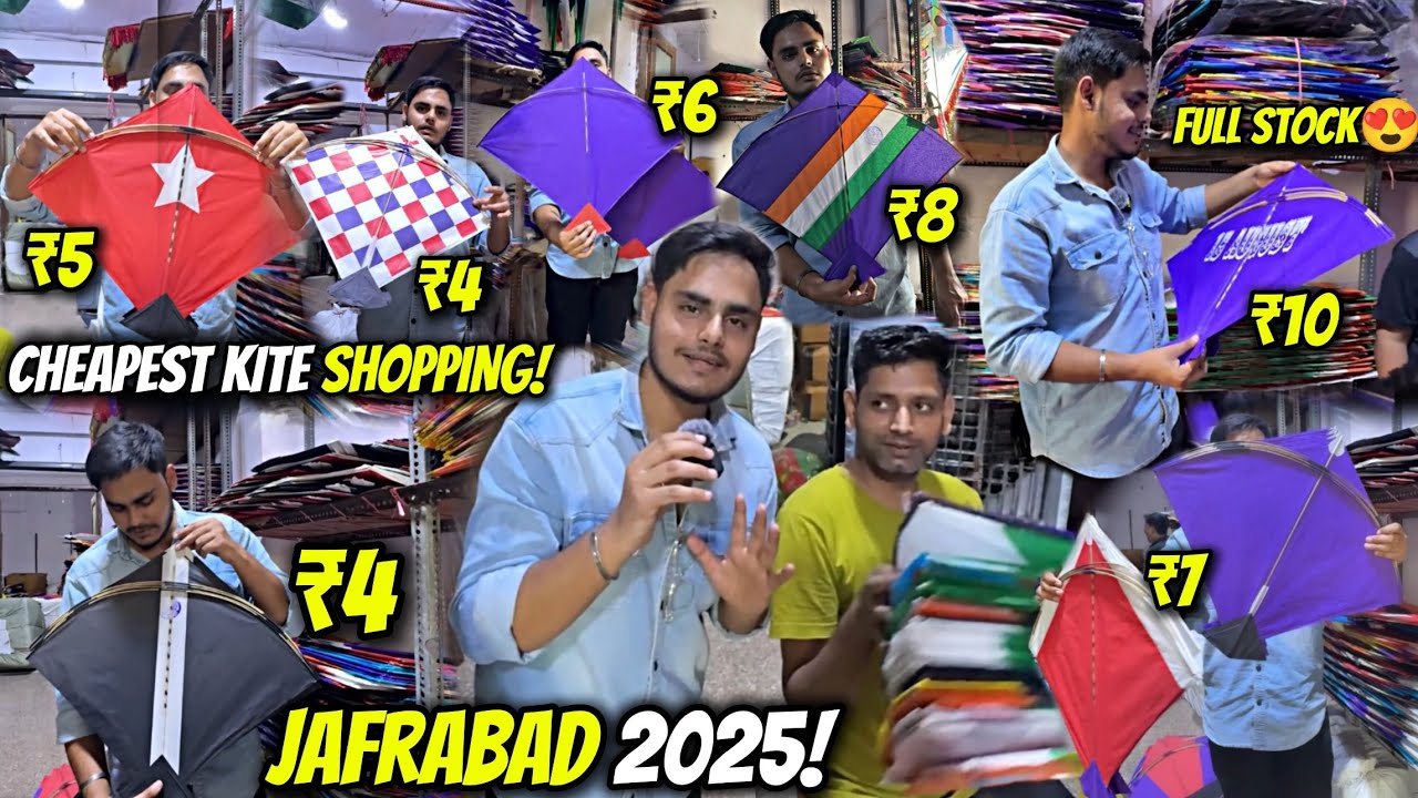 Cheapest kite shopping from jafrabad 2025 || Sb kite center😍