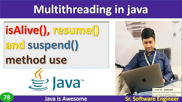 isAlive() , resume() and suspend() method use in java with example