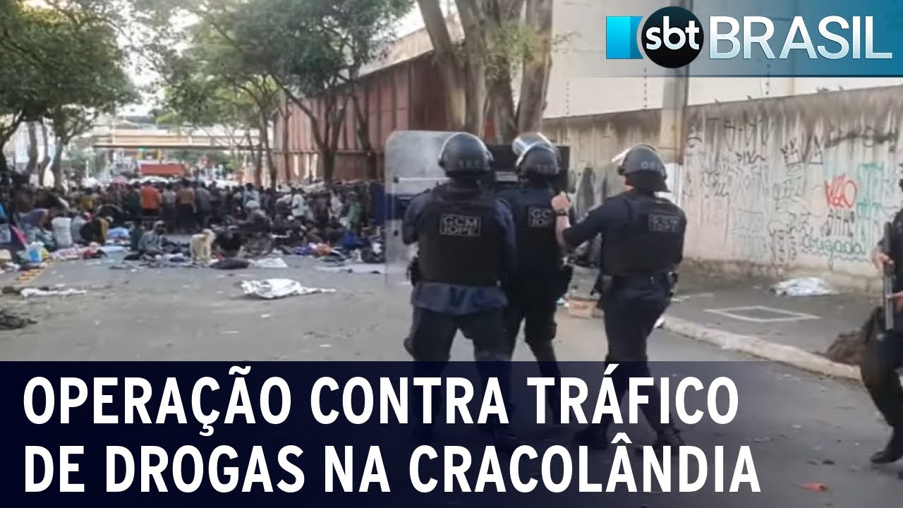 Nova operação na cracolândia termina em cinco pessoas presas | SBT Brasil (28/05/22)