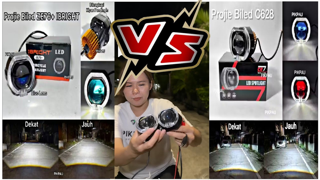 REVIEW PROJIE BILED IBRIGHT ZE76+ VS CR7 C628 ‼️ PROJIE BILED MURAH DANA PELAJAR #biled #projie 