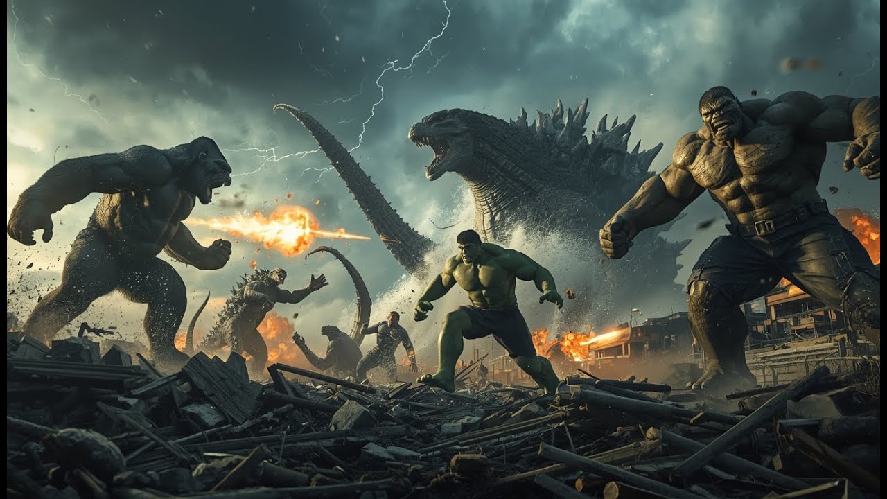 Who Wins? King Kong, Godzilla and Hulk vs. The Leviathan and Powerful Rivals Battle!