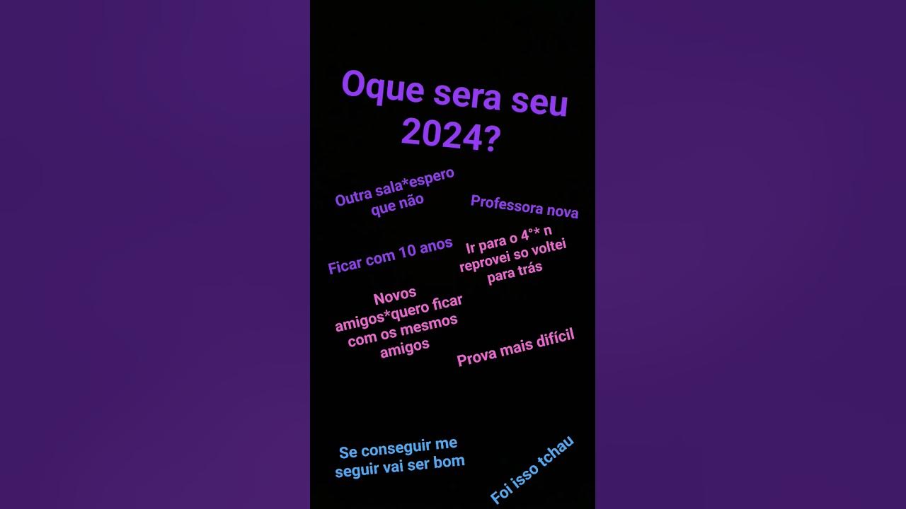 esse vai ser meu 2024 - YouTube