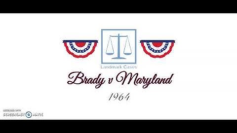 Brady v Maryland (1964)